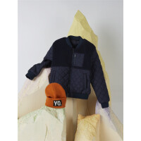 Stepp Bomberjacke mit Teddydetail, dunkelblau