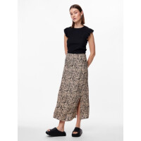 Rock, lang mit Schlitz, Animal-Print