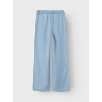 Weite Sommerjeans mit Schleife, hellblau