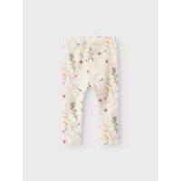 Baby Leggings mit Blumenmuster und Libellen, beige
