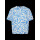 Kurzarm-Oberteil graphische Muster, beige/blau