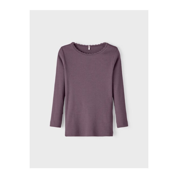 Bio Ripp Langarmshirt, lila, spitze 110
