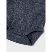 Langarmbody, blaugrau meliert