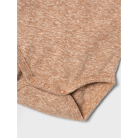 Langarmbody, beige/braun meliert