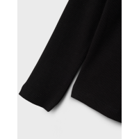 Bio-Longsleeve mit R&uuml;ckenausschnitt, schwarz