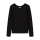 Bio-Longsleeve mit R&uuml;ckenausschnitt, schwarz