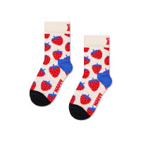Happy Socks, beige mit Erdbeeren