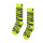 Happy Socks Kniestr&uuml;mpfe, gr&uuml;n/schwarz im Zebralook