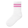 Socken mit Streifen, wei&szlig;/pink