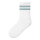 Socken mit Streifen, wei&szlig;/gr&uuml;n