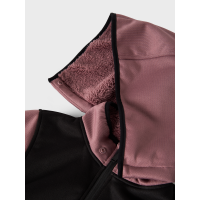 Kids Teddy Softshell Jacke, altrosa-schwarz
