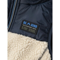 Teddyweste, beige/blau/gr&uuml;n