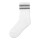 Socken mit Streifen, wei&szlig;/grau