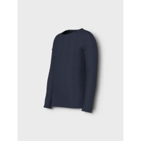 Langarmshirt gerippt, dunkelblau