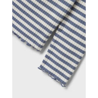 Langarmshirt gerippt, blau/wei&szlig;