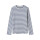 Langarmshirt gerippt, blau/wei&szlig;