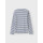 Langarmshirt gerippt, blau/wei&szlig;