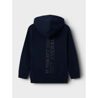Kids Hoodie, dunkelblau mit R&uuml;ckenprint