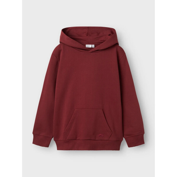 Kids Hoodie, dunkelrot mit R&uuml;ckenprint