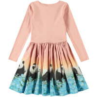 Langarm Kleid mit Pandas, rosa