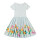 Kurzarm Kleid mit Blumen, hellblau