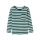 Ripp Langarmshirt mit Brusttasche, gestreift gr&uuml;n/wei&szlig;
