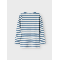 Ripp Langarmshirt mit Brusttasche, gestreift blau/wei&szlig;