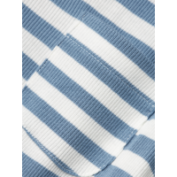 Ripp Langarmshirt mit Brusttasche, gestreift blau/wei&szlig;