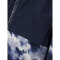 Kids Fleece-Jacke, Batik dunkelblau-weiss