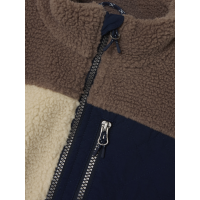 Kids Teddyweste, beige/braun/blau