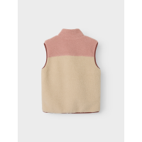Teddyweste, beige/braun/rosa