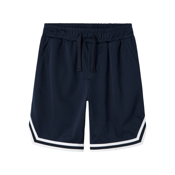 Sport Short mit wei&szlig;en Details, dunkelblau