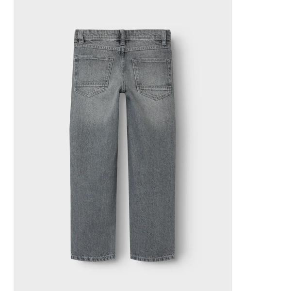 Straight Jeans, light gray denim