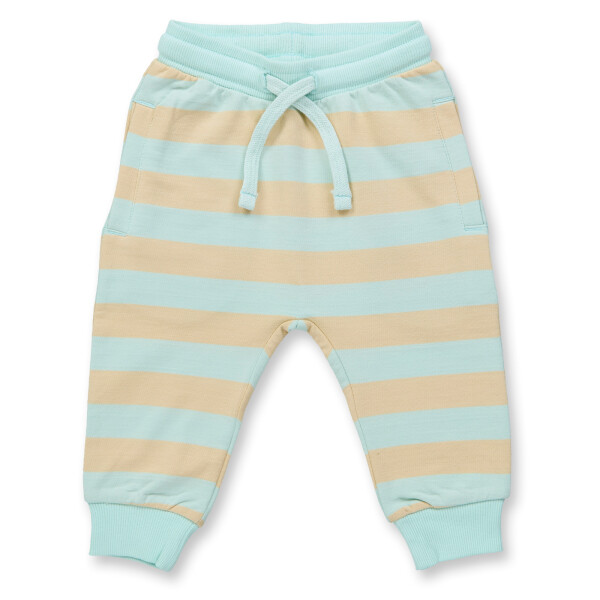 Sweat Pant, hellblau/beige gestreift
