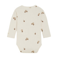 Wickelbody mit Himbeeren, beige