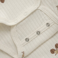 Wickelbody mit Himbeeren, beige