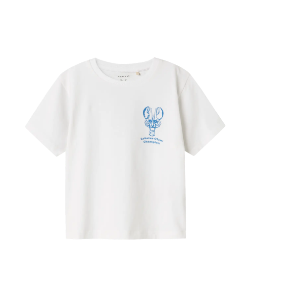 Weites T-Shirt Lobster, wei&szlig;