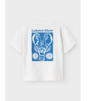 Weites T-Shirt Lobster, wei&szlig;