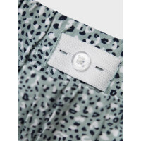 Weite Sommerhose mit Wildkatzenmuster, grau