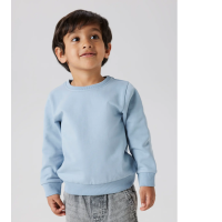 Mini Basic Pullover, hellblau 110