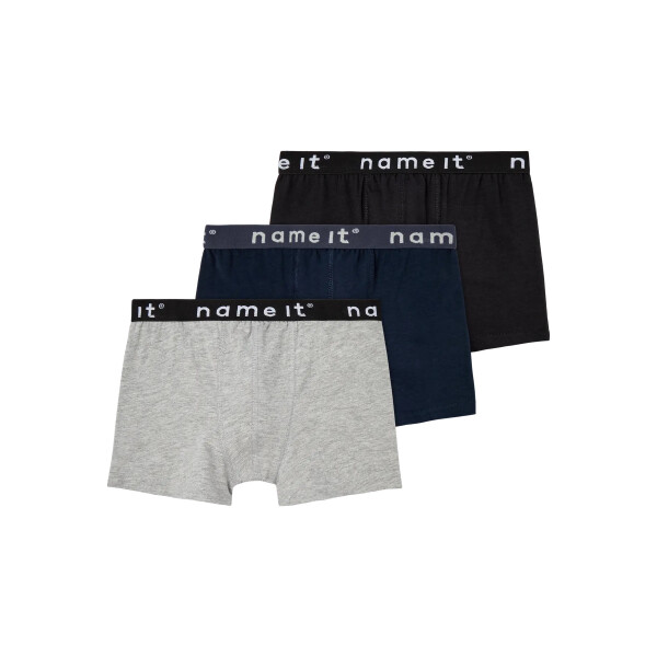 3er Pack Boxer, schwarz/graumeliert/dunkelblau