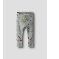 Baby Leggings mit Blumen und Pilzen, mint