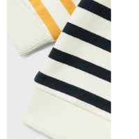 Baby Pulli mit verschiedenen &Auml;rmeln, dunkelblau/wei&szlig; gestreift