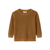 Basic Strickpullover, braun 116