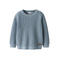 Basic Strickpullover, blau 110