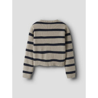 Kids Strick-Pullover mit Streifen,beige/ dunkelblau