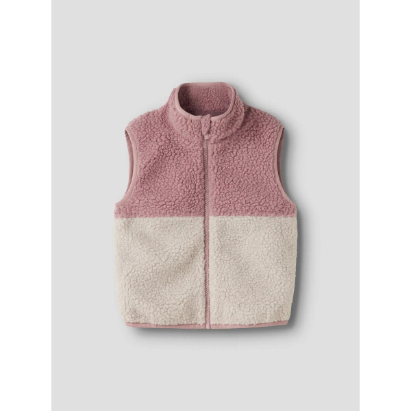 Teddy Weste, rosa-beige