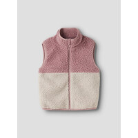 Teddy Weste, rosa-beige