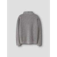 Kids Strick-Pullover mit Rei&szlig;verschluss, grau