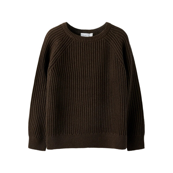 Kids Strick-Pullover. braun